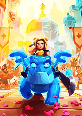 Fantasy Rider on Blue Dragon