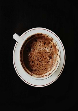 Coffee Cup on Black Background