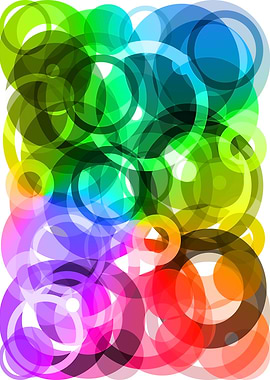 Colorful Overlapping Circles Abstract