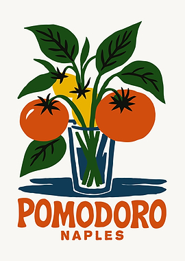 Pomodoro Naples Still Life Illustration