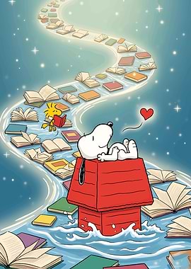 Snoopy and Woodstock's Literary River Dream