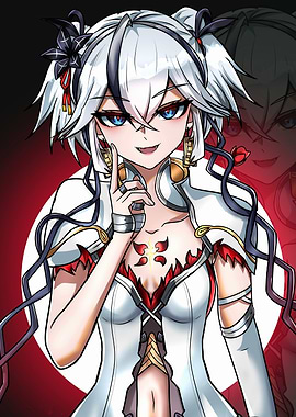 Anime Girl with White Hair