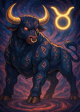 Taurus Zodiac Sign Illustration