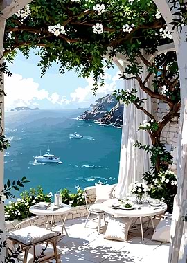 Coastal Terrace with Ocean View