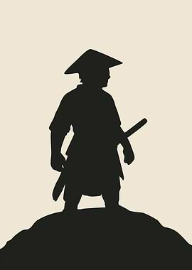 Samurai Silhouette with Katana