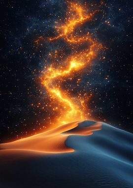 Cosmic Desert Landscape