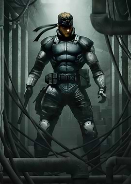 Solid Snake in Industrial Setting