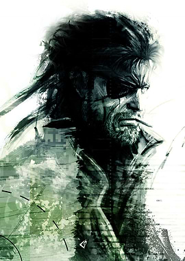 Solid Snake Digital Art Portrait