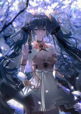 Anime Girl in Fantasy Forest