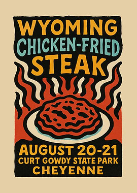 Wyoming Chicken-Fried Steak Event Poster