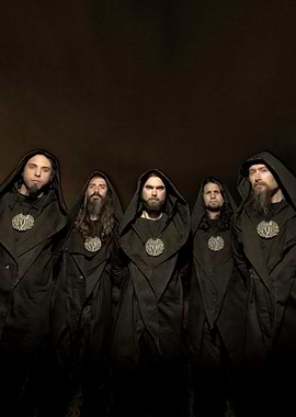 Hooded Figures in Black Robes