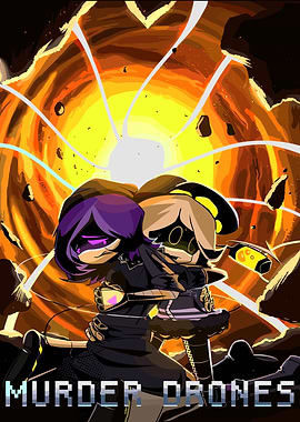 Murder Drones: Characters in Explosive Scene