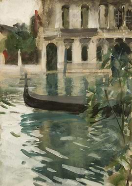 Venice Canal Watercolor Painting