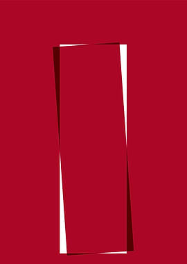 Abstract Red and White Geometric Design