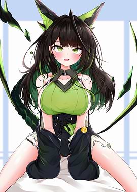 Anime Girl with Dragon Features