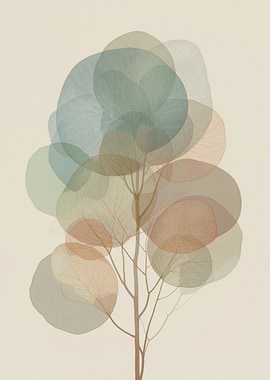 Abstract Eucalyptus Tree Art