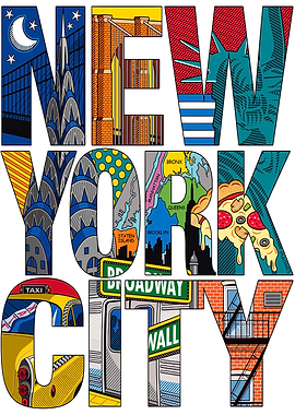 New York City Illustrated Typography