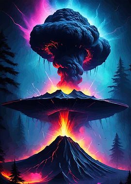 Volcanic Eruption Mushroom Cloud