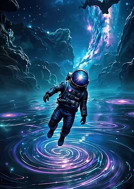 Astronaut Cosmic Landscape