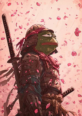 Pepe the Frog Samurai Art
