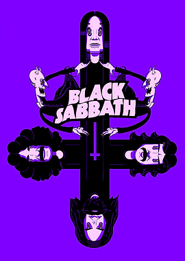Black Sabbath Cartoon Cross