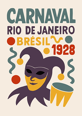 Carnaval Rio de Janeiro 1928 Poster