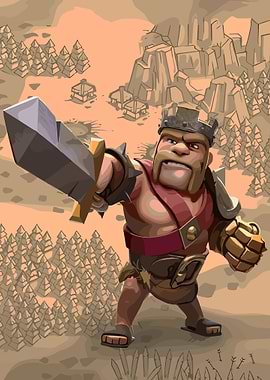 Clash of Clans Barbarian King Artwork