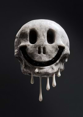 Melting Smiley Skull