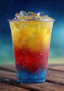 Colorful Layered Cocktail