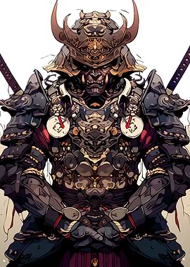 Detailed Samurai Warrior in Full Armor