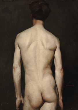 Male Nude Back Painting
