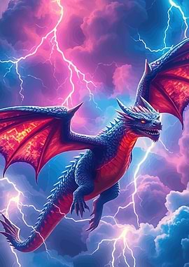 Dragon Stormy Sky