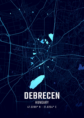 Debrecen Midnight City Map