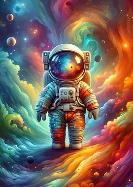 Astronaut Colorful Space