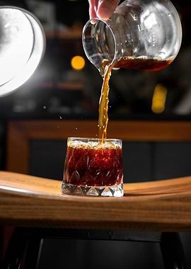 Pour Over Coffee in Glass