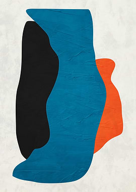 Abstract Shapes in Black, Blue, Orange