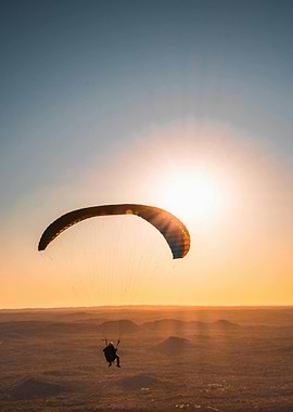 Paragliding at Sunset