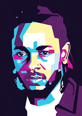 Kendrick Lamar Pop Art Portrait