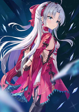 Anime Girl in Red Dress