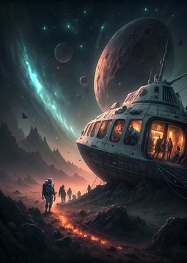 Space Exploration: Astronauts and Spaceship