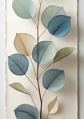 Eucalyptus Branch Botanical Art