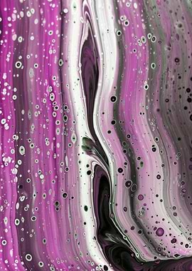 Abstract Purple, White, and Black Swirl