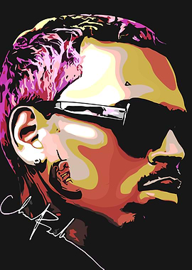 Chris Brown Portrait Pop Art