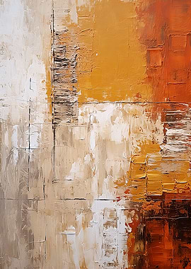 Abstract Painting with Earthy Tones