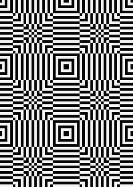 Black and White Optical Illusion Pattern