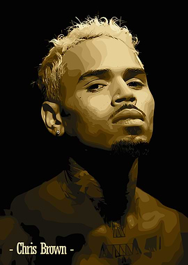 Chris Brown Portrait vector
