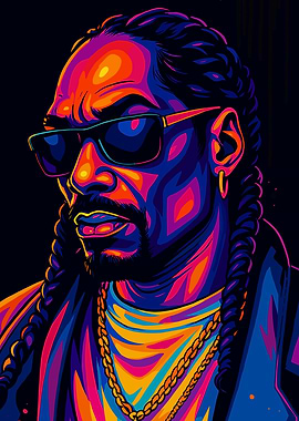 Snoop Dogg Colorful Portrait