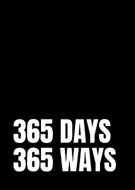365 Days 365 Ways Text Art
