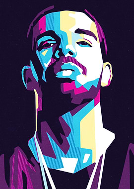 Drake Pop Art Portrait