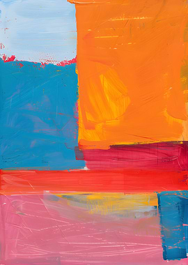 Abstract Color Block Painting